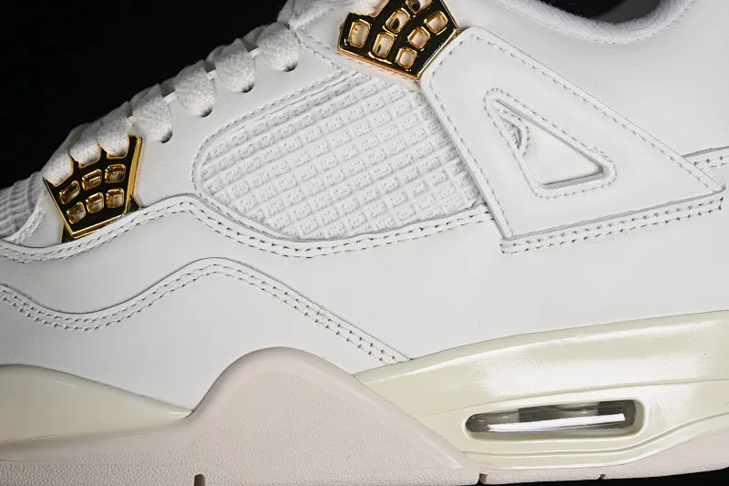 All categories Air Jordan Jordan series basketball shoes Air Jordan 4 C version Air Jordan 4 Retro "Metallic Gold" AJ4 Joe 4 meters white gold AQ9129-170